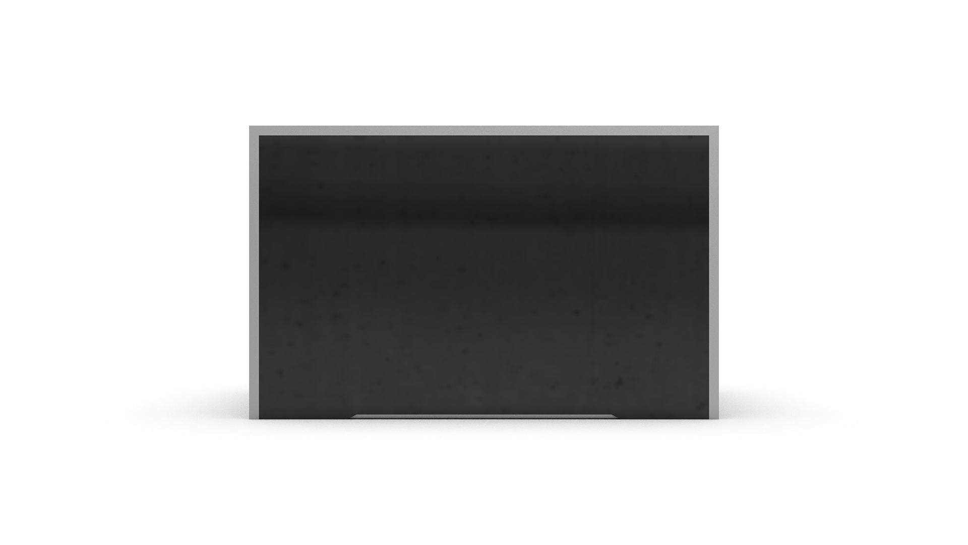 Black flat-screen TV on a white background