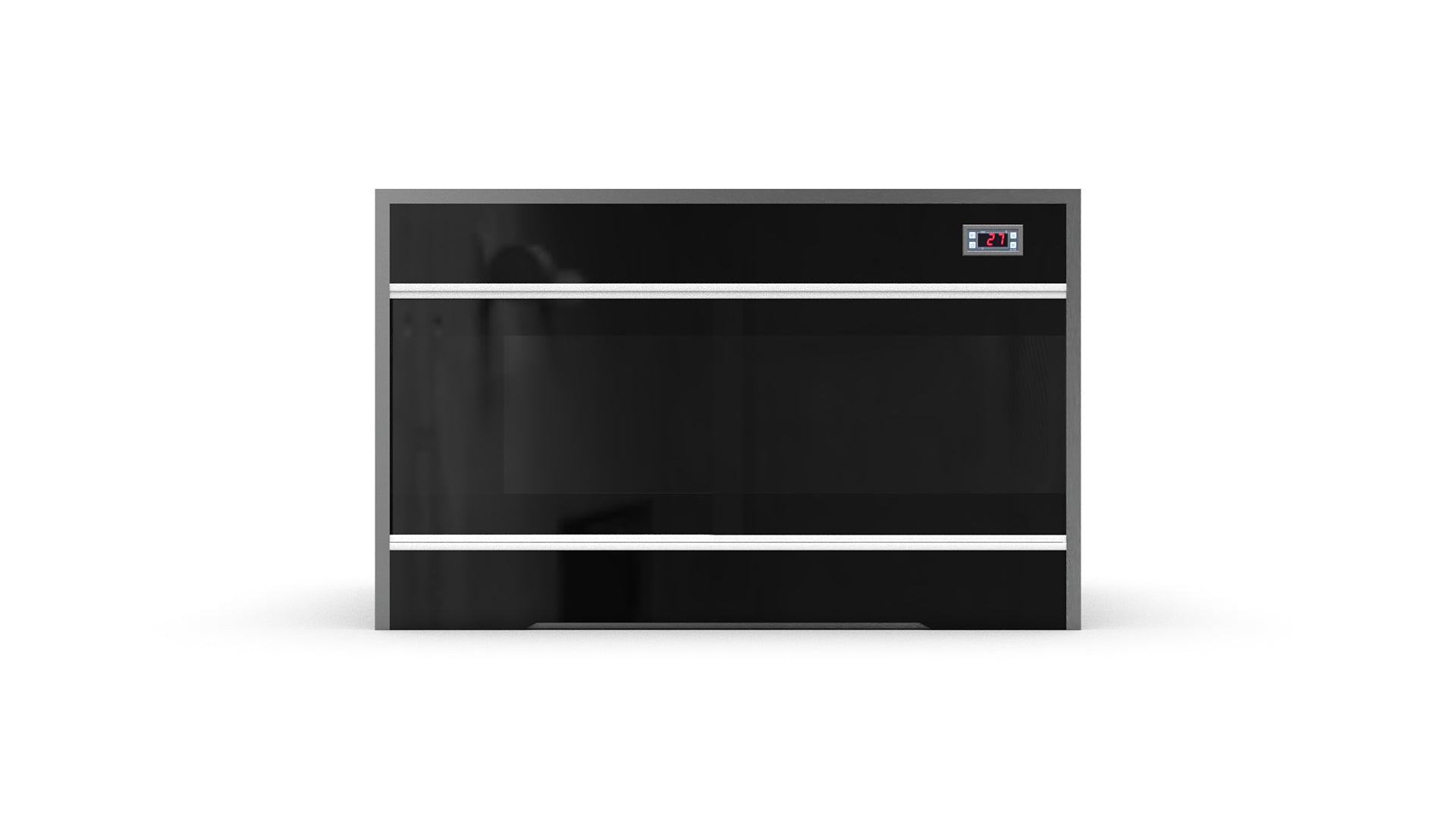 Black oven on a white background